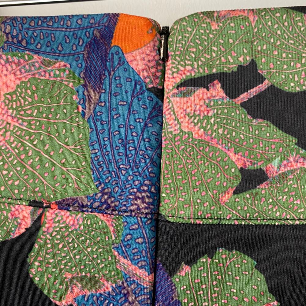 Lost Ink Tropical Floral Paperbag Waist  Midi Pencil Skirt Size 1X Plus - Picture 5 of 7